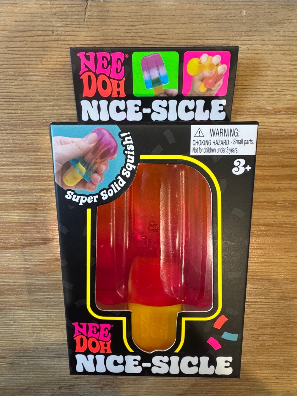 NeeDoh Nice-Sicle Popsicle Squeeze Toy - Red & Yellow